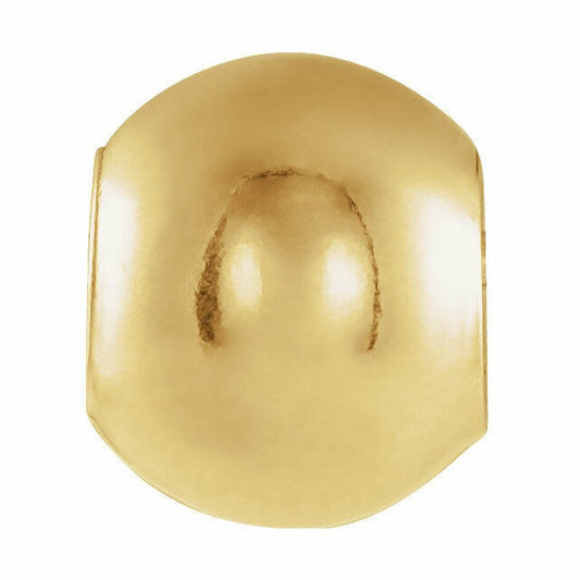 Yellow Gold Filled 8mm Smart Bead For Ladies Jewelry Making Kera Collection 3.9mm Inside Diameter Approx. 0.46g