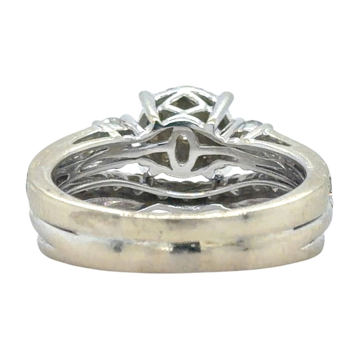1ctw Diamond Bridal Wedding Ring 14k White Gold 4.4g Size 5.25