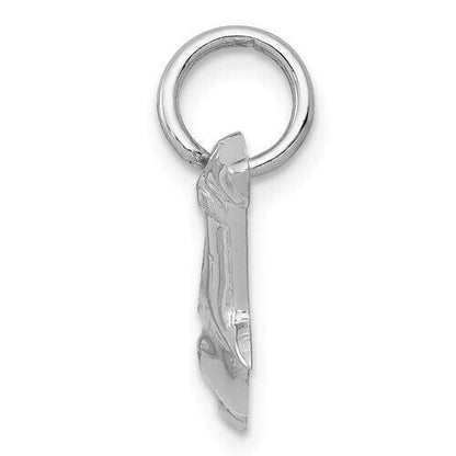 14k White Gold Hammerhead Shark Charm