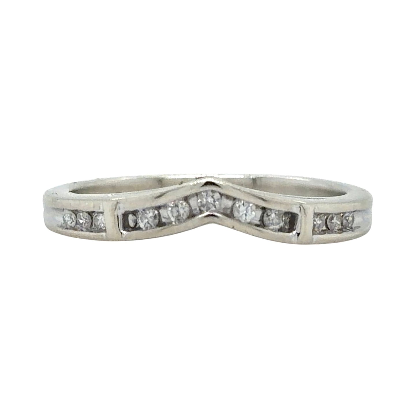 Diamond Accent 14k White Gold Band Ring 2.5g Size 7