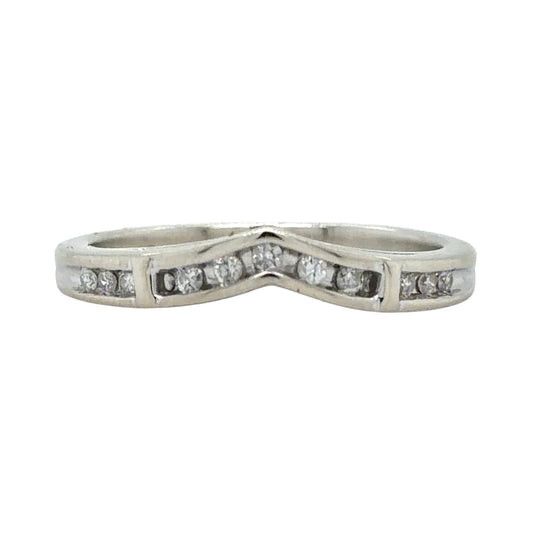 Diamond Accent 14k White Gold Band Ring 2.5g Size 7