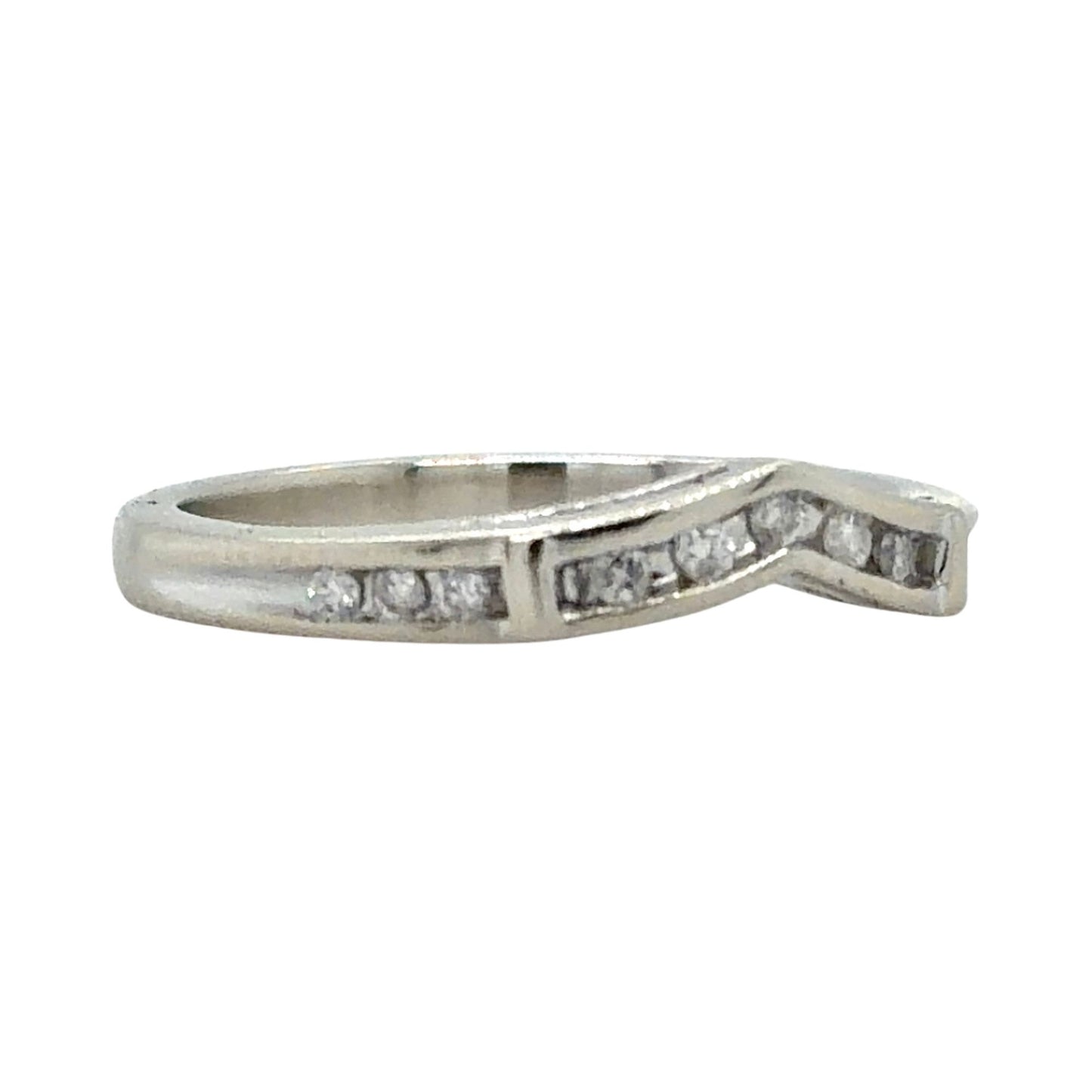 Diamond Accent 14k White Gold Band Ring 2.5g Size 7