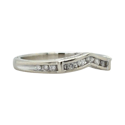 Diamond Accent 14k White Gold Band Ring 2.5g Size 7