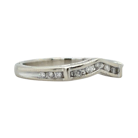 Diamond Accent 14k White Gold Band Ring 2.5g Size 7