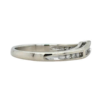 Diamond Accent 14k White Gold Band Ring 2.5g Size 7