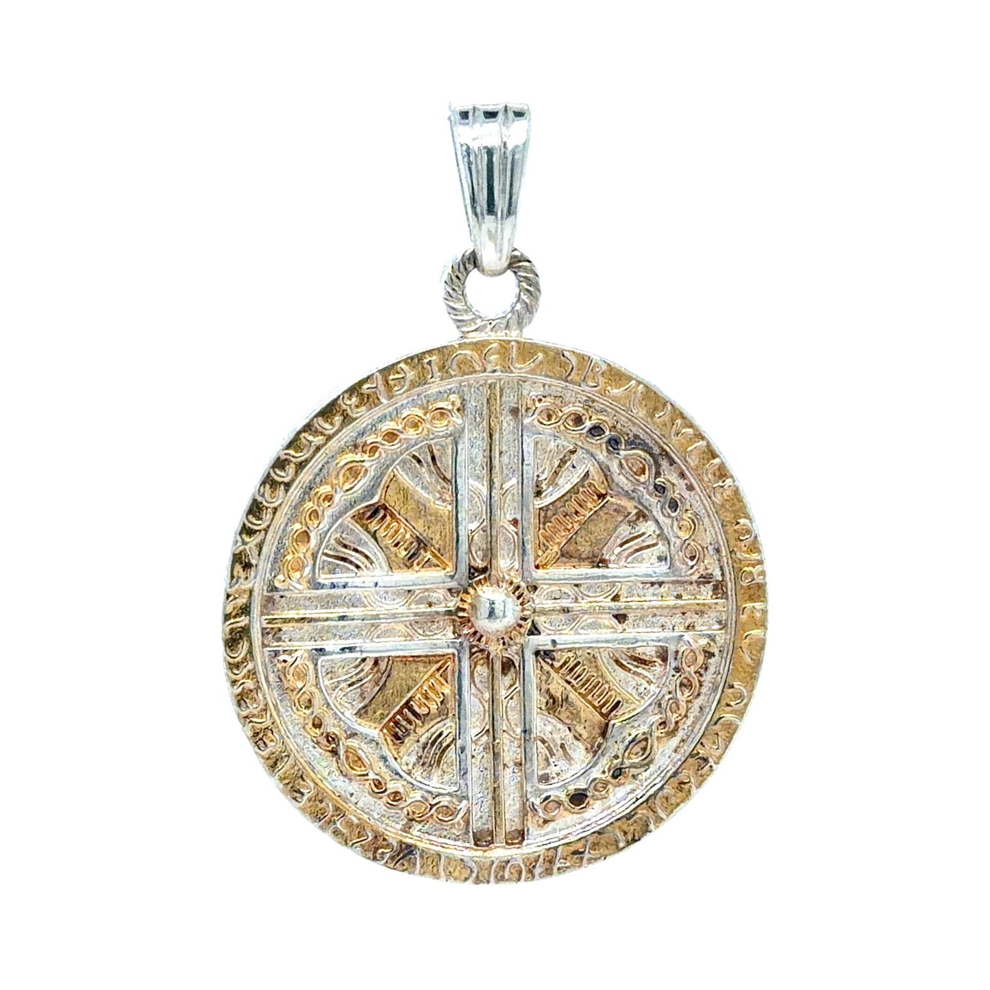 Unique Vintage Token Of Mordinsamman Pendant 925 Silver Religious