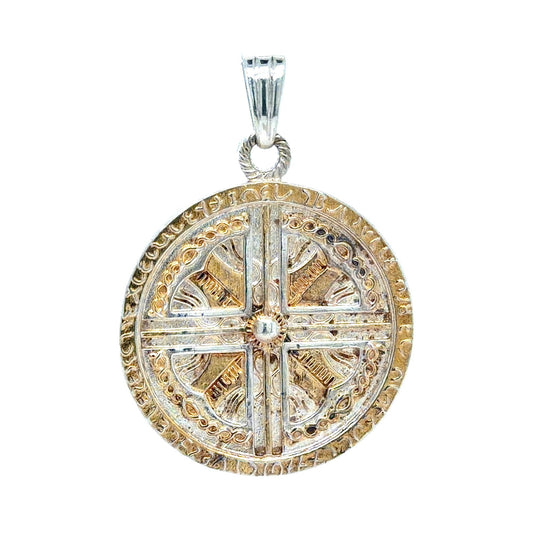 Unique Vintage Token Of Mordinsamman Pendant 925 Silver Religious