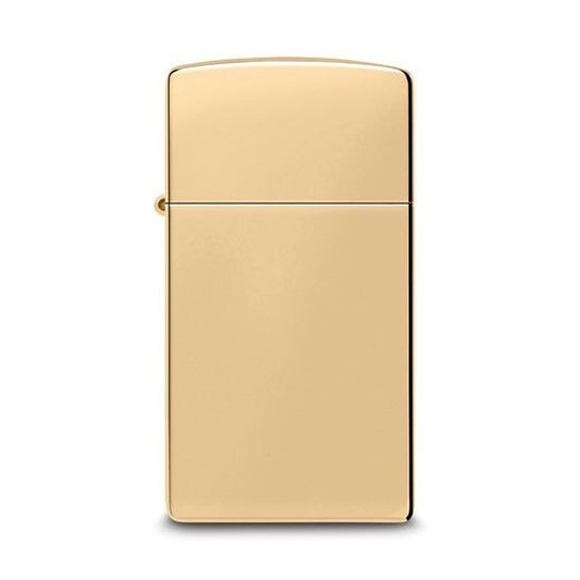 Zippo Slim High Polish Brass Lighter - Gold Tone Finish Made In USA Reliable Design