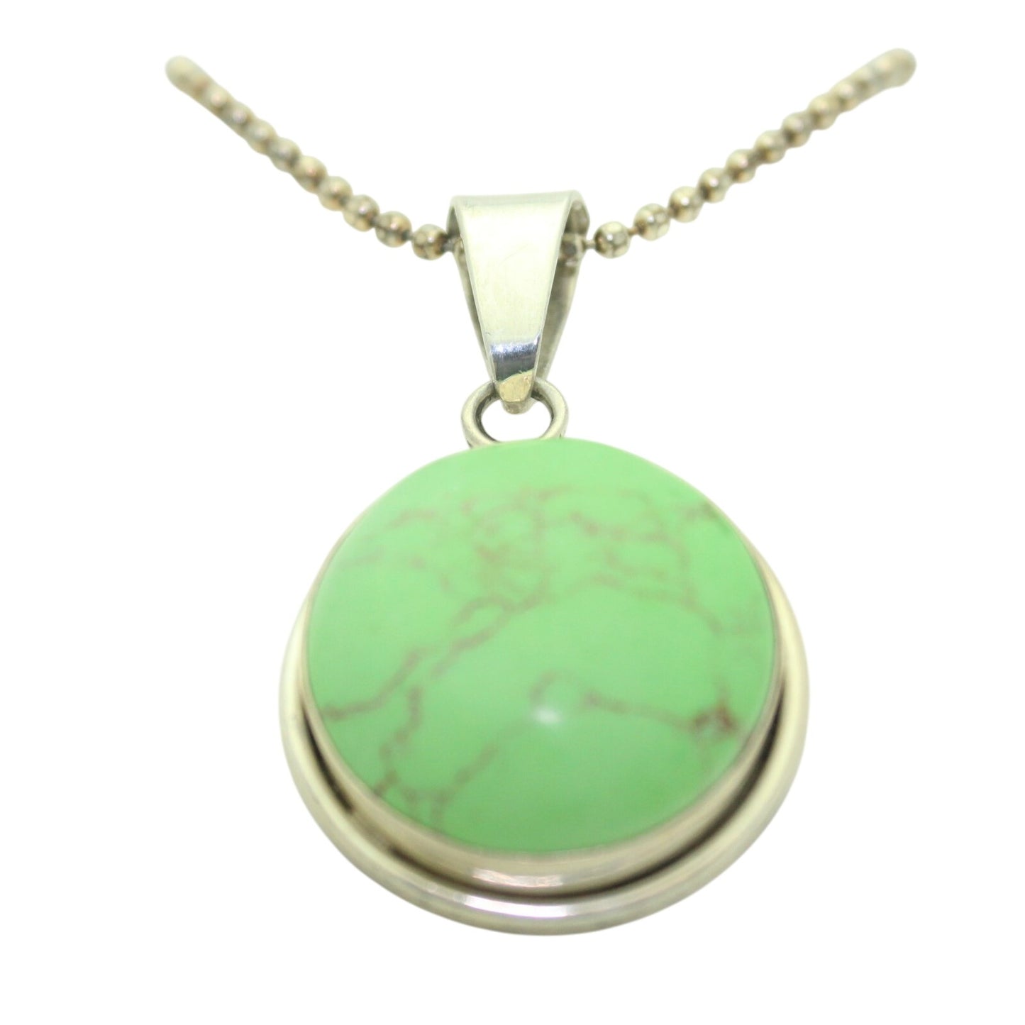 Green Variscite Pendant Necklace Bracelet & Earrings Set .925 Sterling Silver 72.2g