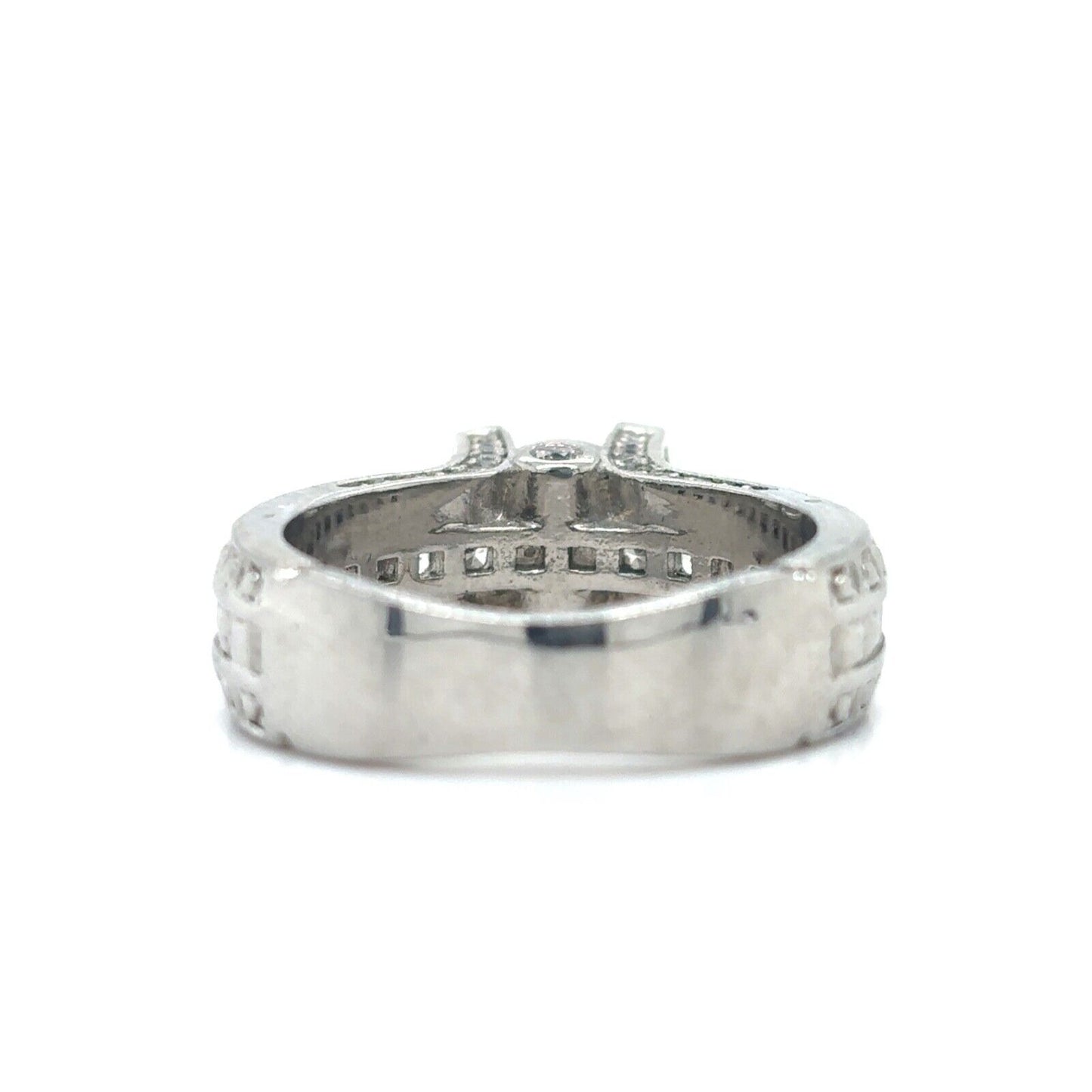 .925 Sterling Silver Size 7.75 Cubic Zirconia Ring 7.1g