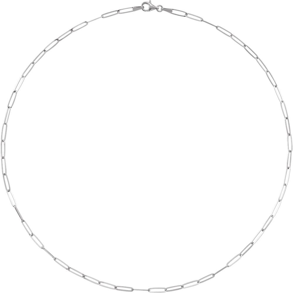 Sterling Silver 2.6 mm Paperclip-Style 20" Chain