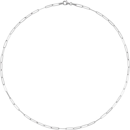 Sterling Silver 2.6 mm Paperclip-Style 20" Chain