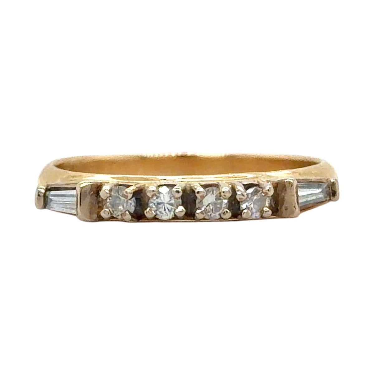 1/5ctw Diamond 14k Yellow Gold Band Ring 3.4g Size 8
