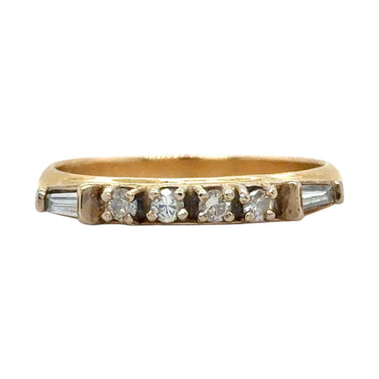 1/5ctw Diamond 14k Yellow Gold Band Ring 3.4g Size 8