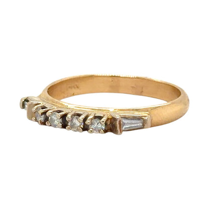 1/5ctw Diamond 14k Yellow Gold Band Ring 3.4g Size 8