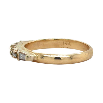1/5ctw Diamond 14k Yellow Gold Band Ring 3.4g Size 8