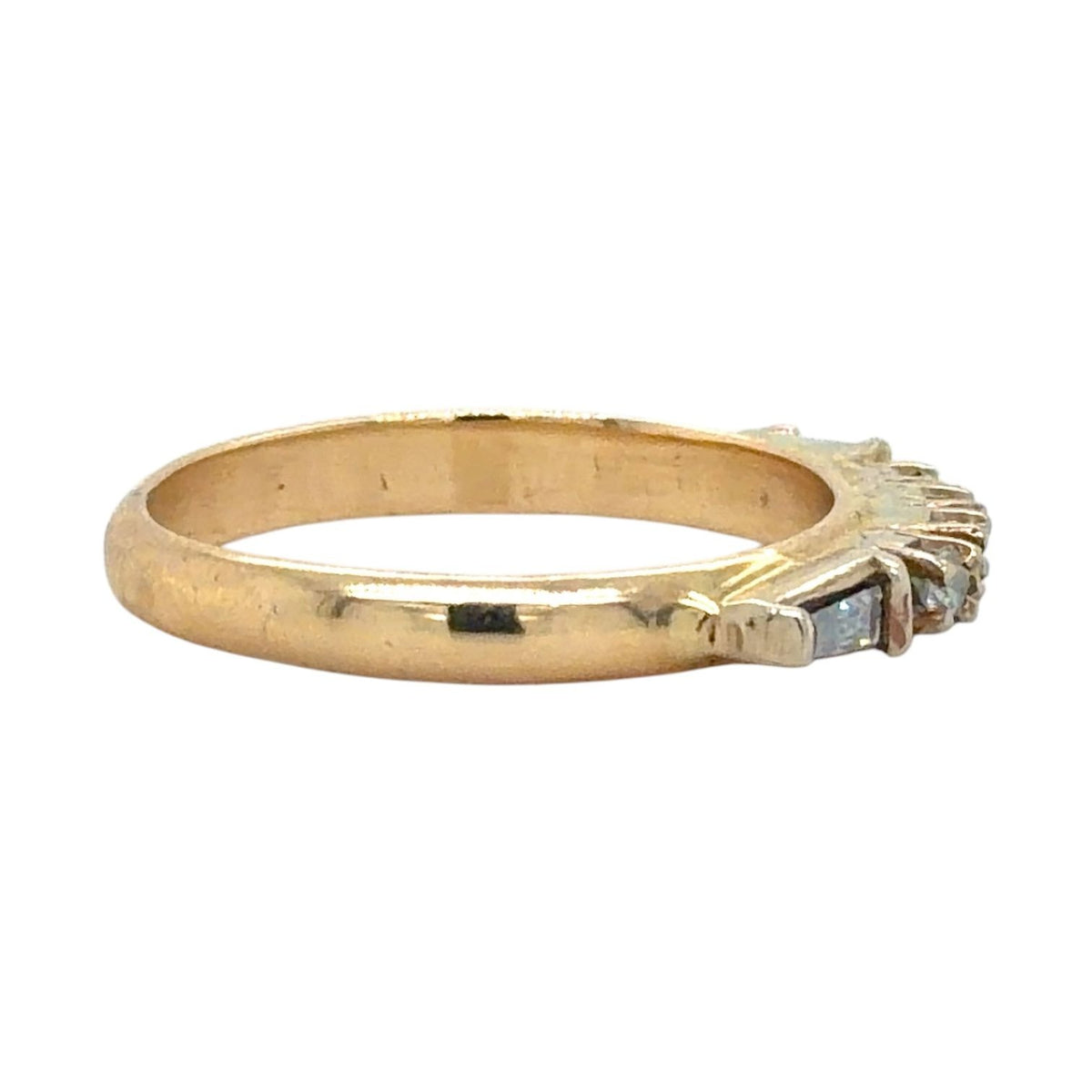 1/5ctw Diamond 14k Yellow Gold Band Ring 3.4g Size 8