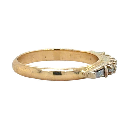 1/5ctw Diamond 14k Yellow Gold Band Ring 3.4g Size 8