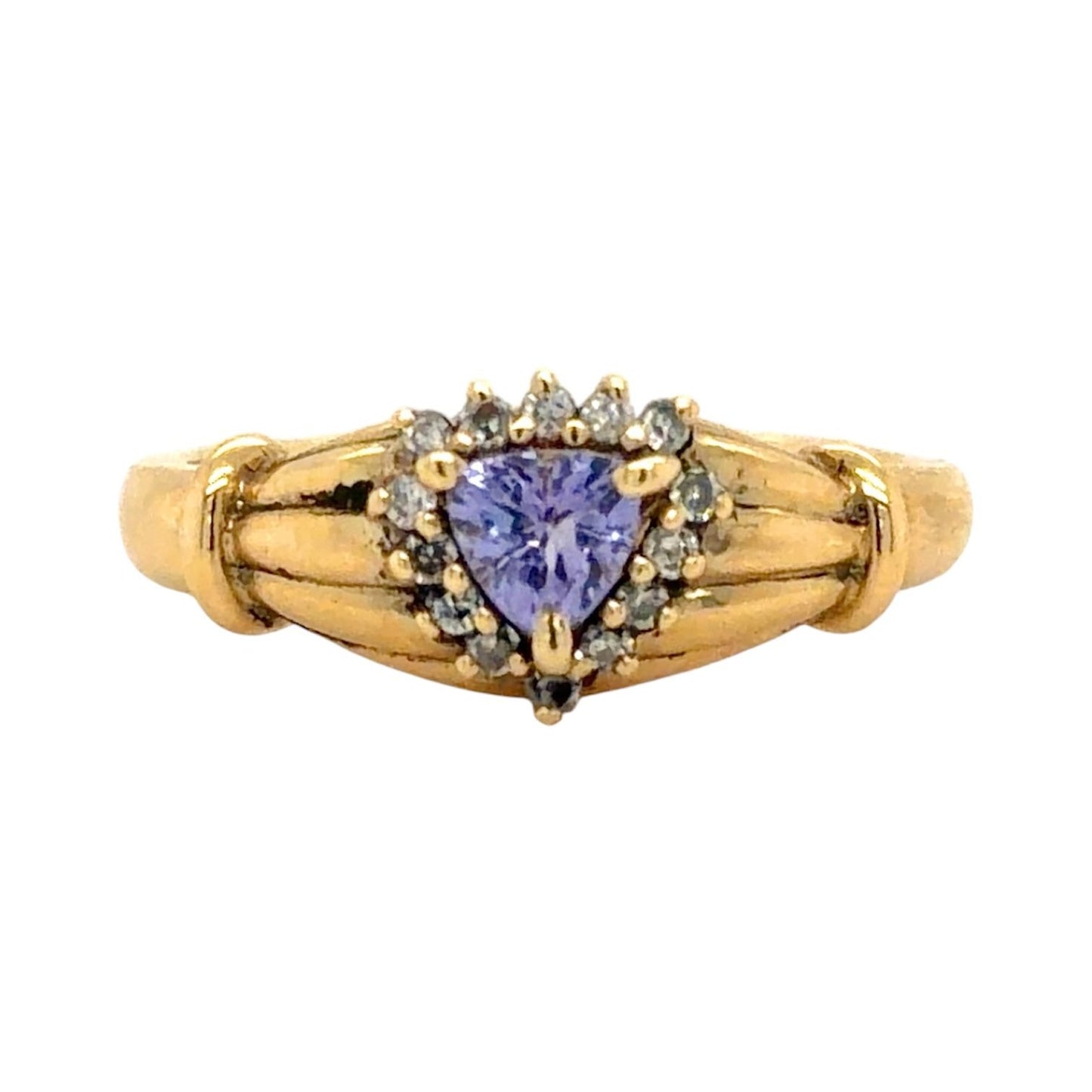 Tanzanite & Diamond 14k Yellow Gold Ring 3.3g Size 7
