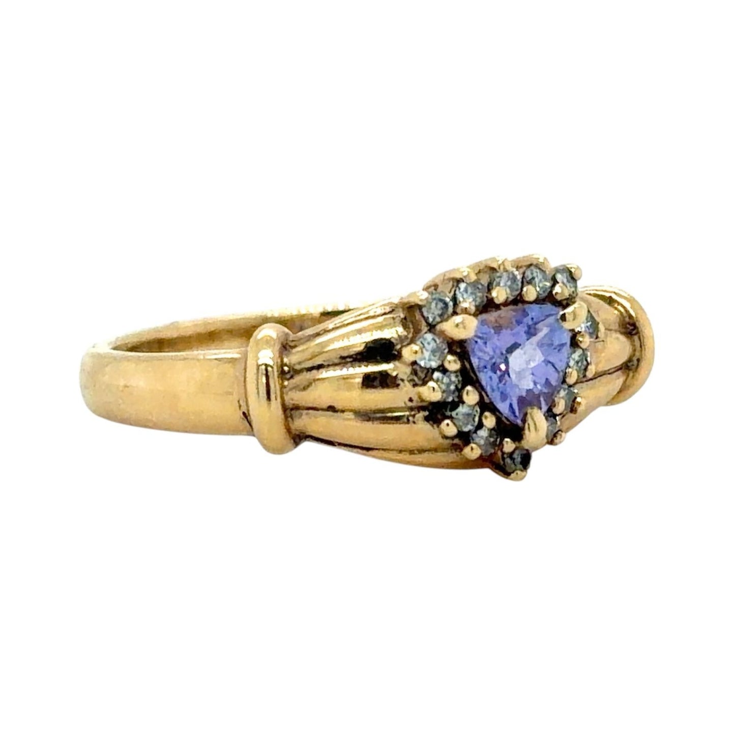 Tanzanite & Diamond 14k Yellow Gold Ring 3.3g Size 7