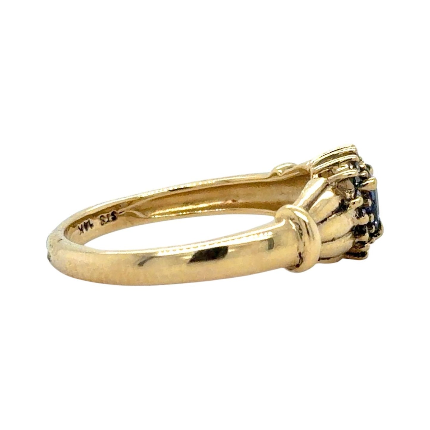Tanzanite & Diamond 14k Yellow Gold Ring 3.3g Size 7