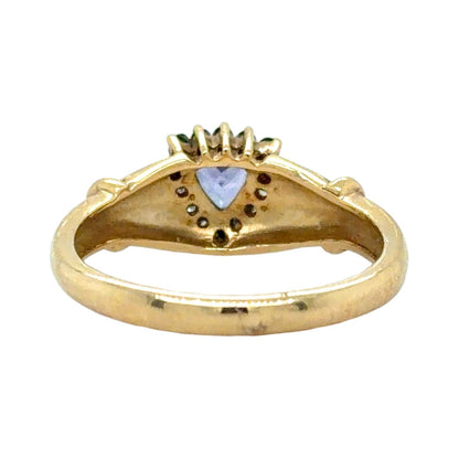 Tanzanite & Diamond 14k Yellow Gold Ring 3.3g Size 7