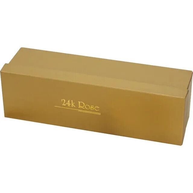 Real Semi Opened Lacquered 24K Gold Plated Rose