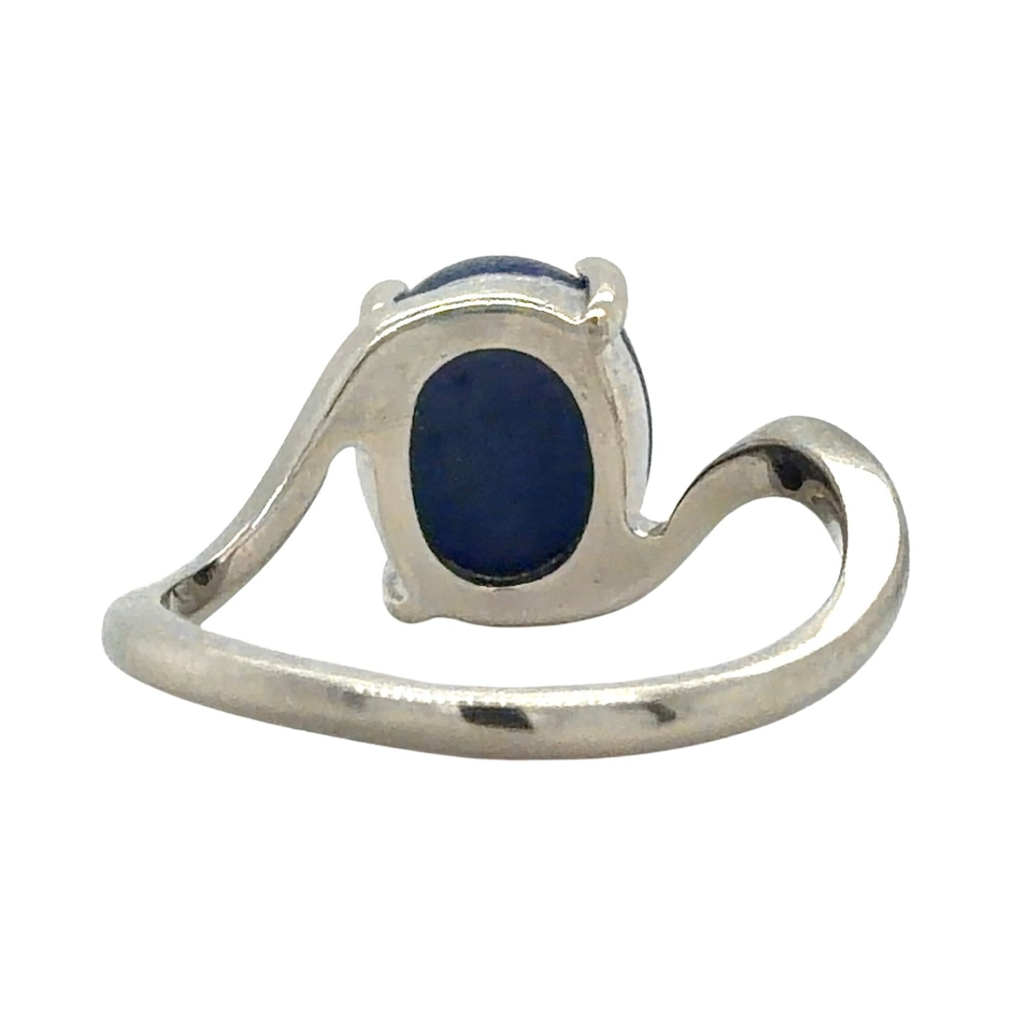 Star Sapphire Solitaire 14k White Gold Ring 3.6g Size 6.5