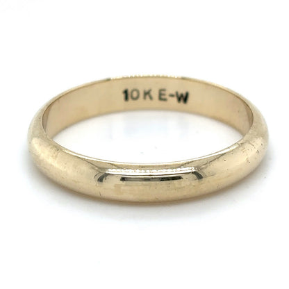 3.8mm Wedding Band Ring REAL Solid 10k Yellow Gold 3.6 g Size 10