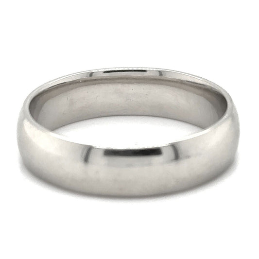 6.2mm Wedding Band Ring 14k White Gold 9.2g Size 12.25