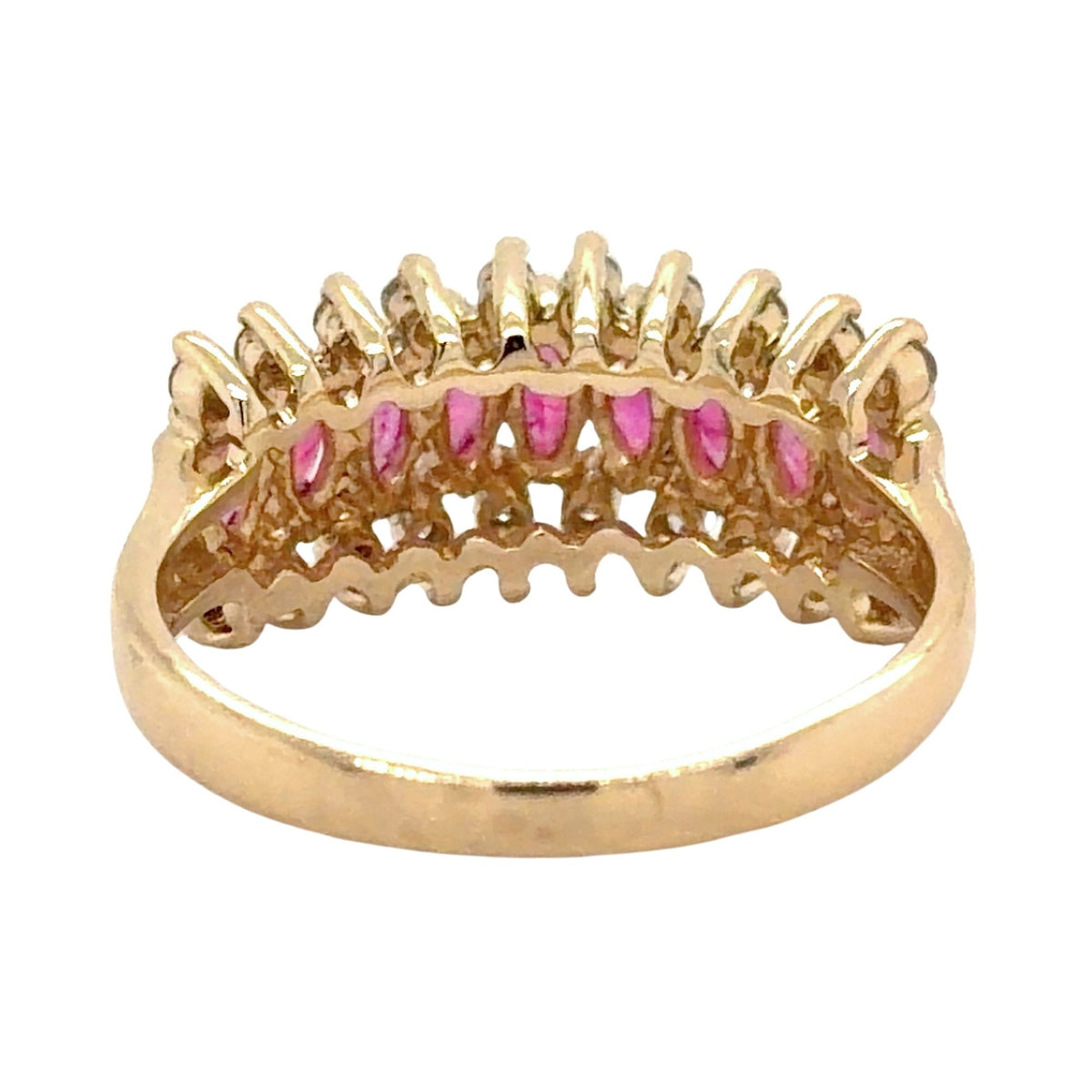 1/2ctw Ruby & Diamond 14k Yellow Gold Ring 3.7g Size 7
