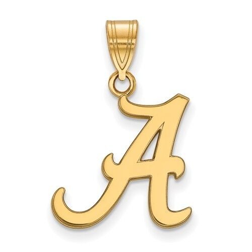 14K Yellow Gold University Of Alabama LogoArt Medium Pendant