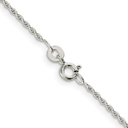 Sterling Silver 1.3mm Loose Rope Chain Necklace 16 Inches 925