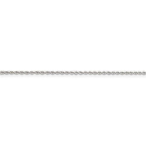 Sterling Silver 1.3mm Loose Rope Chain Necklace 16 Inches 925
