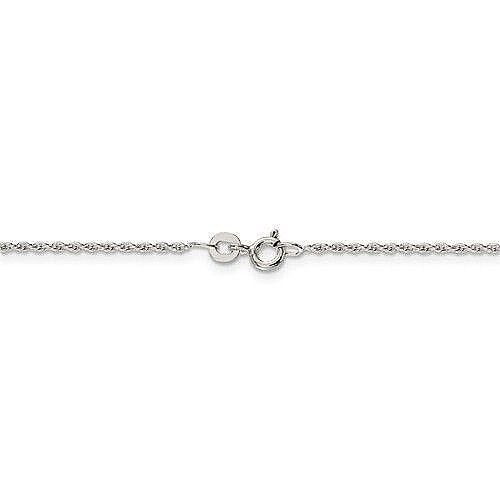 Sterling Silver 1.3mm Loose Rope Chain Necklace 16 Inches 925