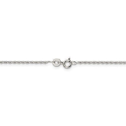 Sterling Silver 1.3mm Loose Rope Chain Necklace 16 Inches 925