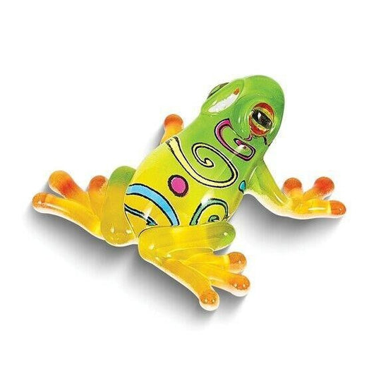 Glass Baron Curly Frog Handcrafted Glass Figurine