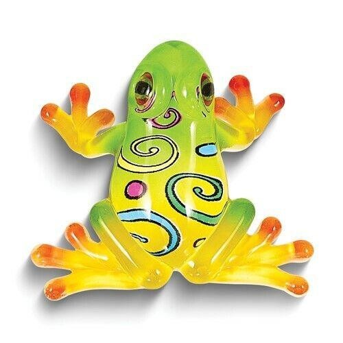 Glass Baron Curly Frog Handcrafted Glass Figurine