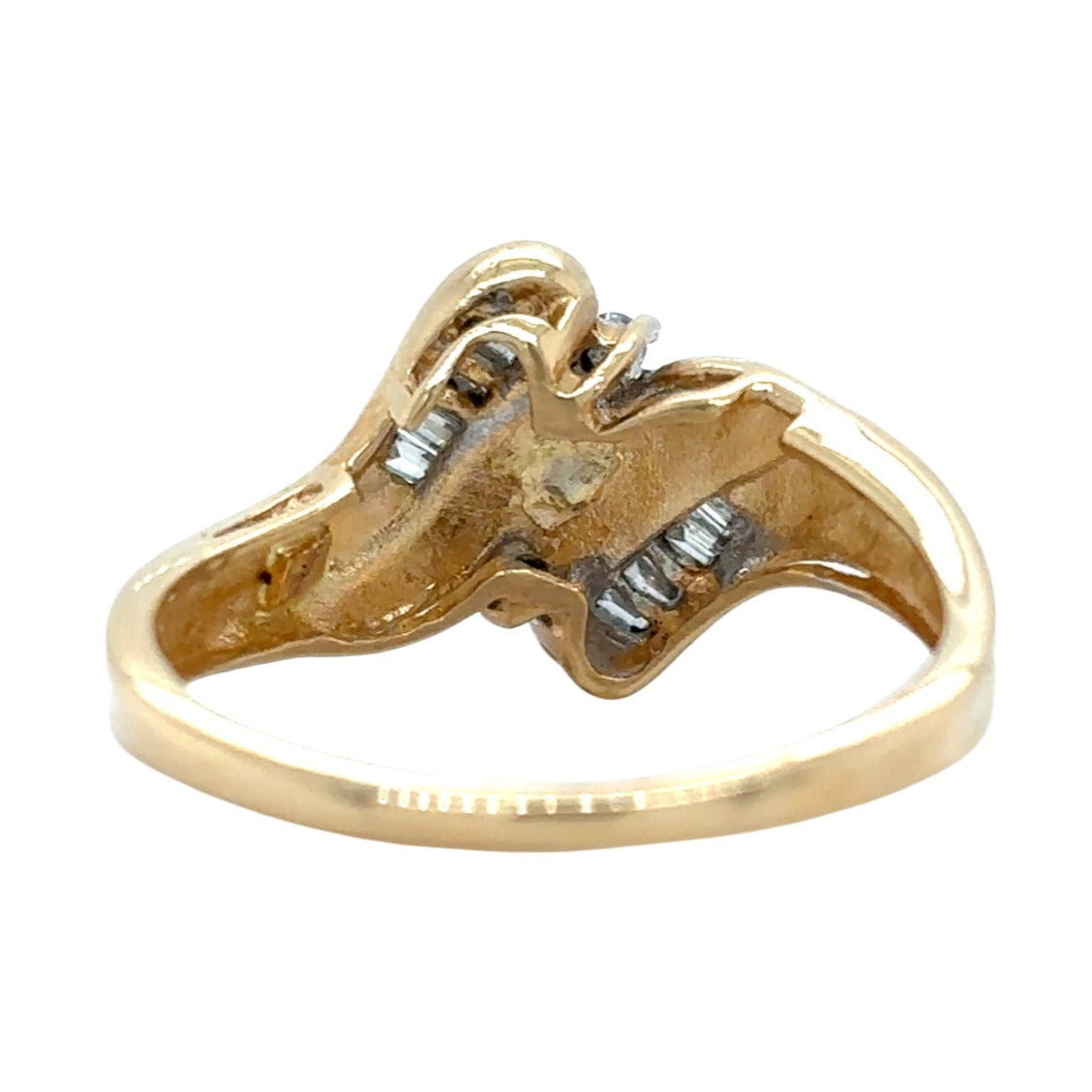 1/4ct Diamond Solitaire with Accents 14k Yellow Gold Size 7 Ring 3.0g