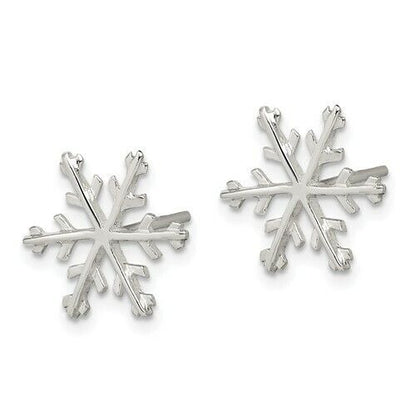 Sterling Silver 925 Snowflake Post Earrings