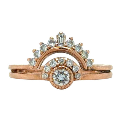 1/3ctw Diamond 10k Rose Gold 3.4g Emmy London Ring Size 6.75