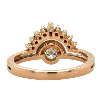 1/3ctw Diamond 10k Rose Gold 3.4g Emmy London Ring Size 6.75