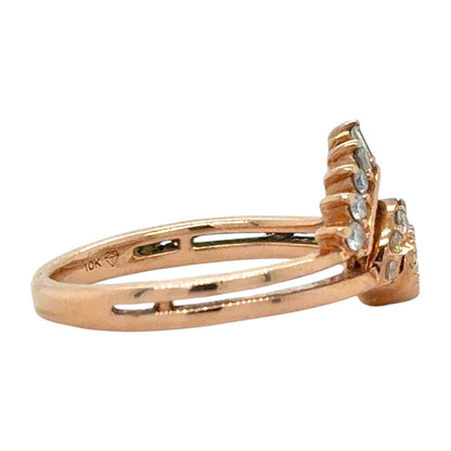 1/3ctw Diamond 10k Rose Gold 3.4g Emmy London Ring Size 6.75