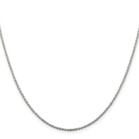Sterling Silver 1.3mm Loose Rope Chain Necklace 18 Inches