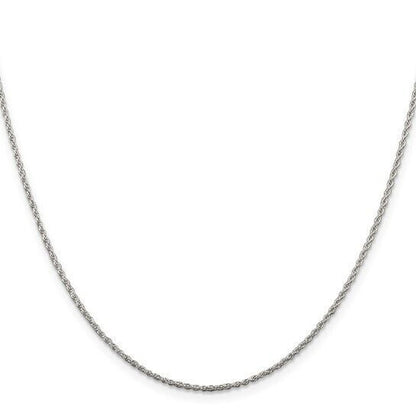 Sterling Silver 1.3mm Loose Rope Chain Necklace 18 Inches