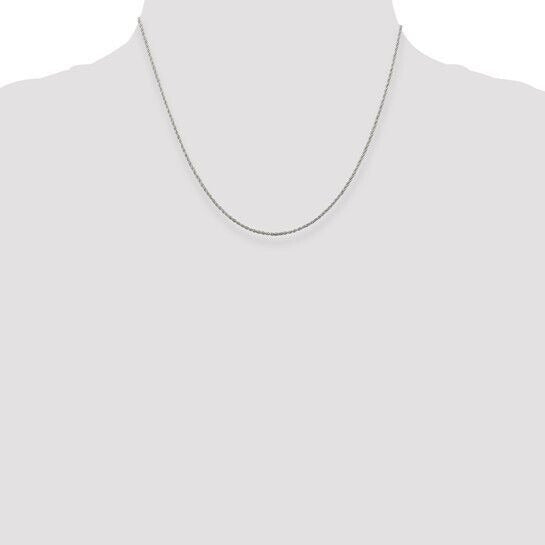 Sterling Silver 1.3mm Loose Rope Chain Necklace 18 Inches