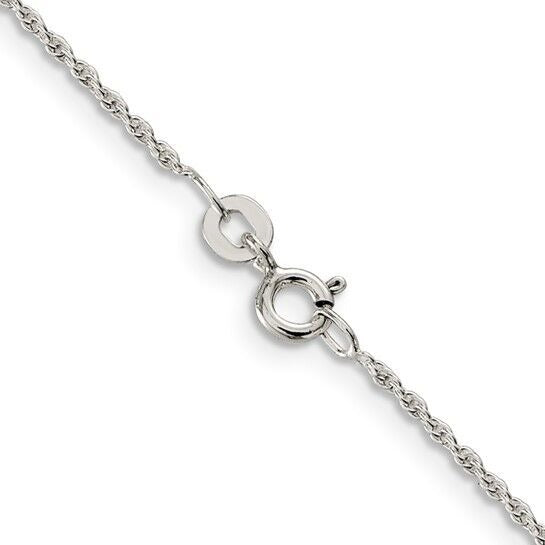 Sterling Silver 1.3mm Loose Rope Chain Necklace 18 Inches