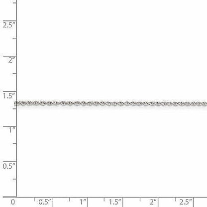 Sterling Silver 1.3mm Loose Rope Chain Necklace 18 Inches