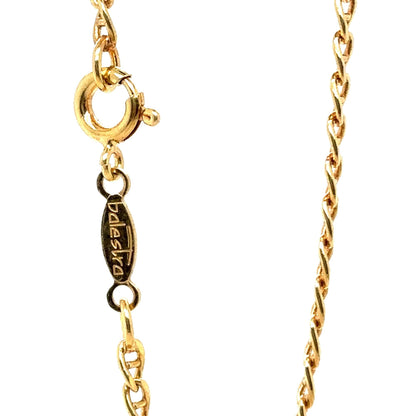 14K Solid Gold Chain Necklace 19 3/4" Spring Clasp 7.2g