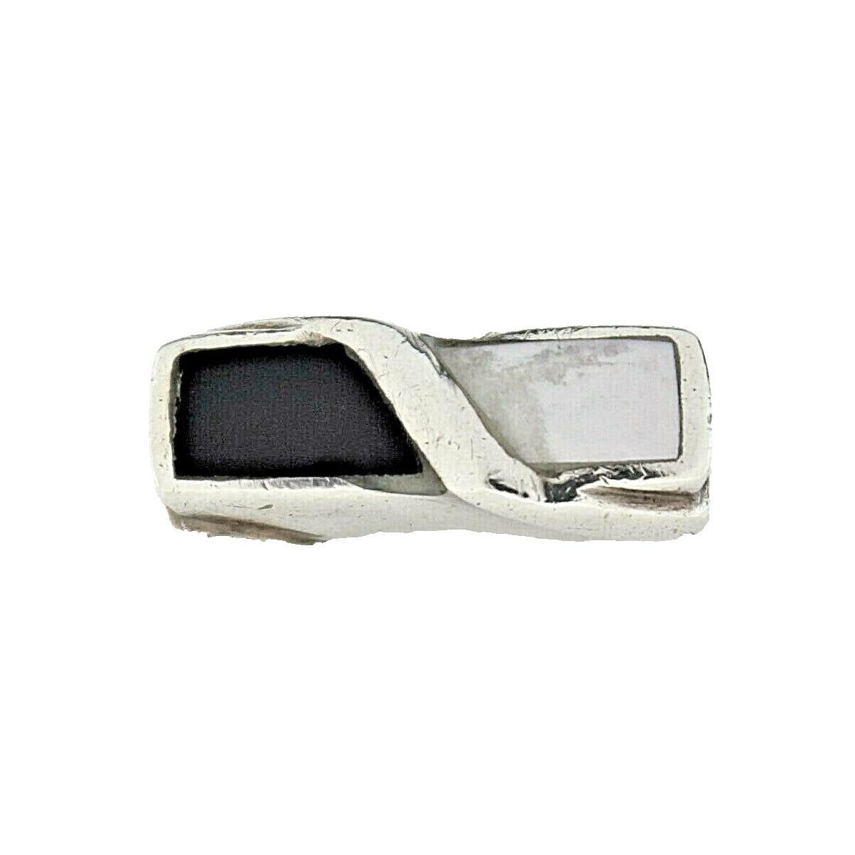 Sterling Silver Onyx & Pearl Accent Ring 6.8g Size 8.25